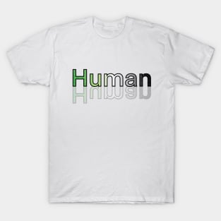 Human (Aromantic pride flag) T-Shirt